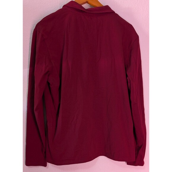 Enlision Red Plaid Long Sleeve Button Down Shirt Women's Size L Large (1) - Picture 2 of 4